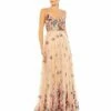 Embellished A Line Gown With Floral Detail -Women's Skirt 68110 NUM Default 1 WS