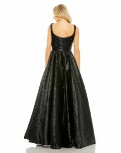 Metallic Pleated Bodice Ballgown -Women's Skirt 68349 BLK 2 WS