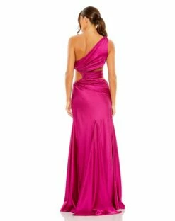 Cut Out One Shoulder Satin Gown -Women's Skirt 68485 MAG 2 WS