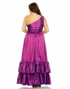 One Shoulder Asymmetrical Ruffle Hem Gown -Women's Skirt 68527 UTV 2 WS