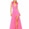 A-Line Gown With Feathered Collar -Women's Skirt 68680 HOT Default 1 WS