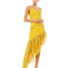 Floral Ruffle Asymmetrical Slit Gown -Women's Skirt 70202 YMU Default 1 WS