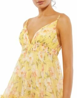 Floral Empire Waist Ruffled Mini Dress -Women's Skirt 70240 LEM 3 WS