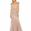 High Neck Shoulder FLower Detail Mermaid Gown -Women's Skirt 79268 MOC Default 1 WS