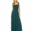 Ruffle Layered Tea Length Dress -Women's Skirt 8046 TEA Default 1 WS