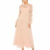 High Neck Puff Long Sleeve Ruffle Tiered Gown -Women's Skirt 8057 PRC Default 1 WS