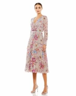 LONG SLEEVE MIDI DRESS