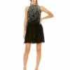 High Neck Sleeveless Sequin Embellished Trapeze A Line Dress 2 High Neck Sleeveless Sequin Embellished Trapeze A Line Dress -Women's Skirt 9225 BSI Default 1 WS
