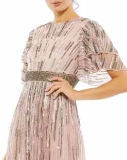 Embellished Full Length Layered Sleeve Gown -Women's Skirt 93582 VTR 3 WS