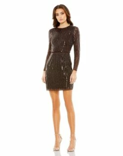 LONG SLEEVE DRESS -Women's Skirt 93625 Espresso AB