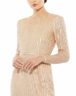 LONG SLEEVE DRESS -Women's Skirt 93625 Nude CL