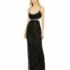 Beaded Open Back Cut-Out Gown -Women's Skirt 93664 BLK Default 1 WS
