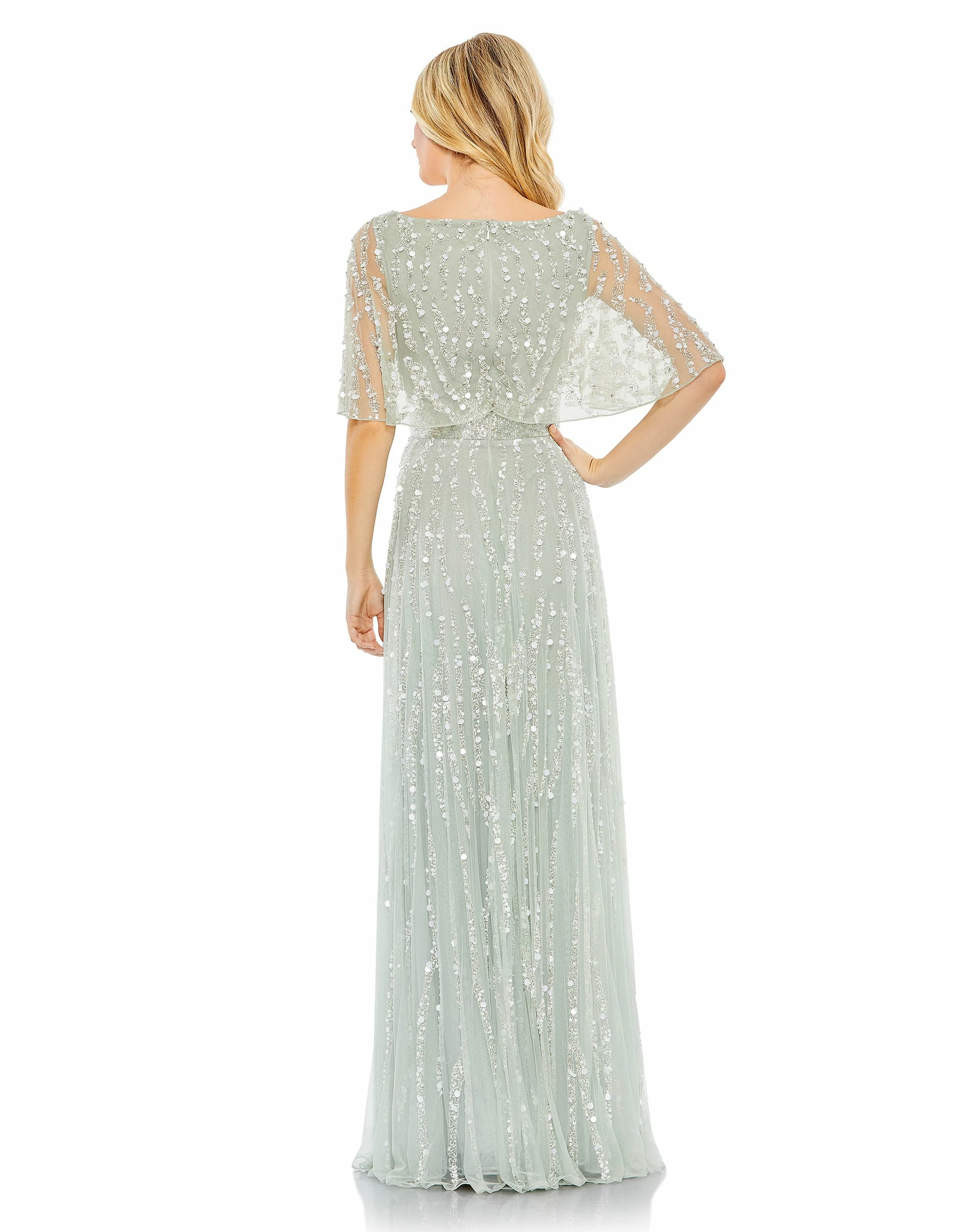 Embellished V-neck Column Gown 4 Embellished V-neck Column Gown - Image 2