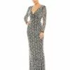 Fully Beaded Long Sleeve Column Gown -Women's Skirt 93808 BSI Default 1 WS