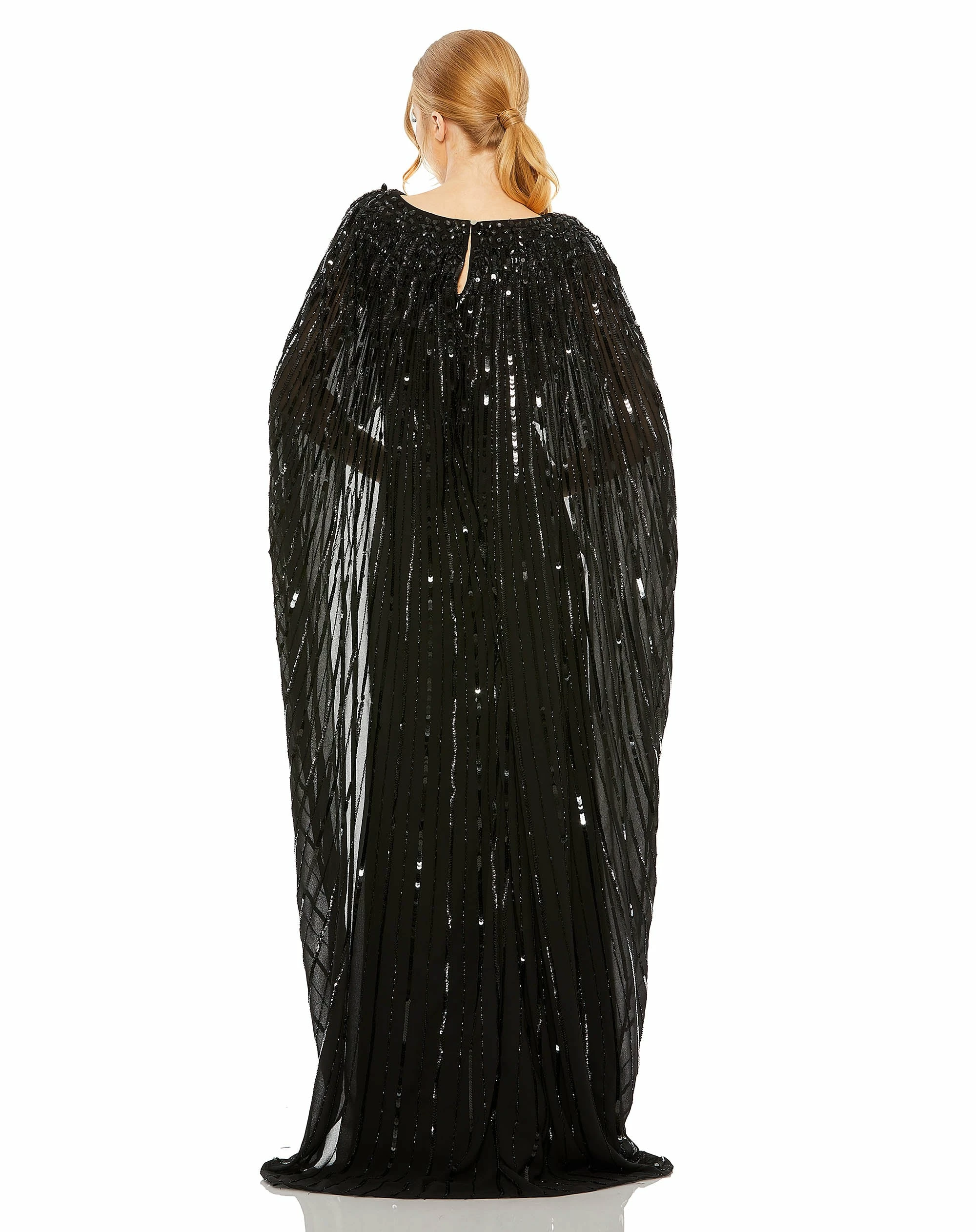 Embellished Column Cape Gown 4 Embellished Column Cape Gown - Image 2