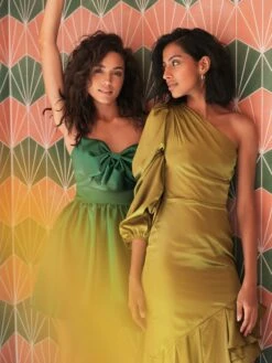 Bow Front Bubble Hem Mini Dress -Women's Skirt lifestyle 49616 springgreen 4