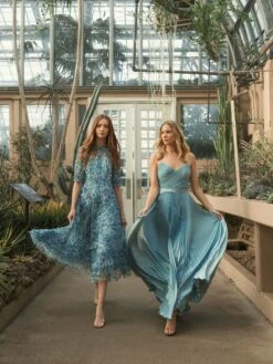 Slim Strap Surplice Top Pleated Dress -Women's Skirt lifestyle 49715 frenchblue 3