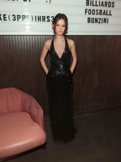 Sleeveless Faux Wrap Sequin Embellished Cut Out Back 17 Sleeveless Faux Wrap Sequin Embellished Cut Out Back -Women's Skirt lifestyle 5390 black 1