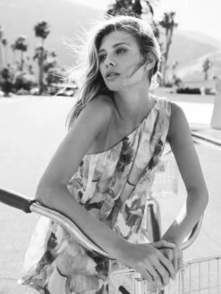 Floral Print One-Shoulder Mini Dress -Women's Skirt lifestyle 55875 pinkmulti 2