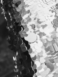 Sleeveless Disc Sequin Trapeze Mini Dress -Women's Skirt lifestyle 5961 silver 3