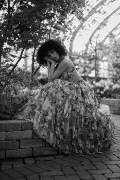 Pointed Chiffon Cut Out Ballgown -Women's Skirt lifestyle 67985 pinkmulti 2